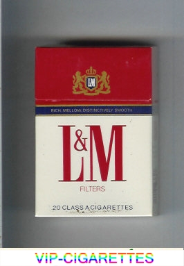 L&M Rich Mellow Distinctively Smooth Filters cigarettes hard box