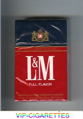 L&M Quality American Blend Full Flavor cigarettes hard box