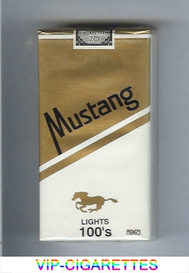 Mustang Lights 100s cigarettes soft box