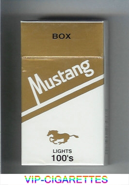 Mustang Lights 100s cigarettes hard box