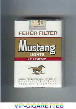 Mustang Feher Filter Lights Kellenez Iz cigarettes soft box