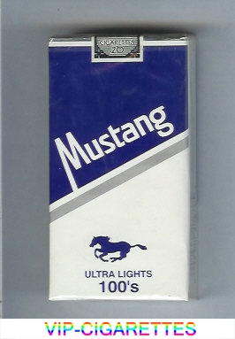 Mustang Ultra Lights 100s cigarettes soft box