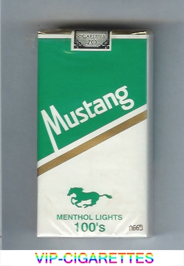 Mustang Menthol Lights 100s cigarettes soft box