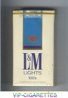 L&M Lights 100s cigarettes soft box