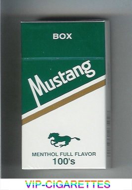 Mustang Menthol Full Flavor 100s cigarettes hard box