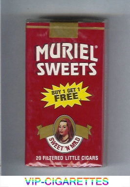 Muriel Sweets Little Cigars Sweet'n Mild 100s cigarettes soft box