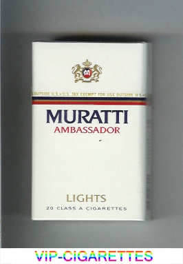 Muratti Ambassador Lights cigarettes hard box