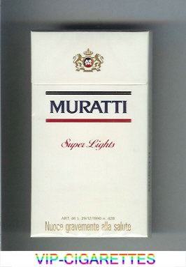 Muratti Super Lights 100s cigarettes hard box