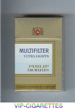 Multifilter Philip Morris Ultra Lights cigarettes hard box