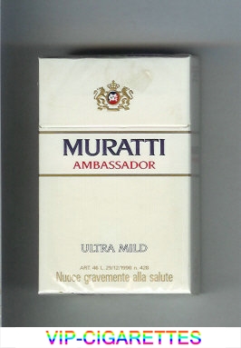 Muratti Ambassador Ultra Mild cigarettes hard box