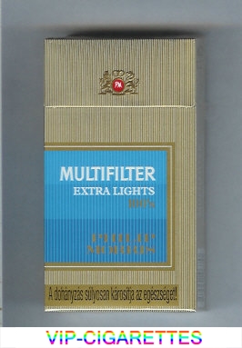 Multifilter Philip Morris Extra Lights 100s cigarettes hard box