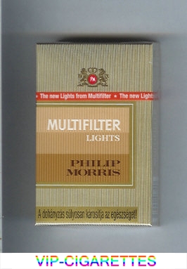 Multifilter Philip Morris Lights cigarettes hard box