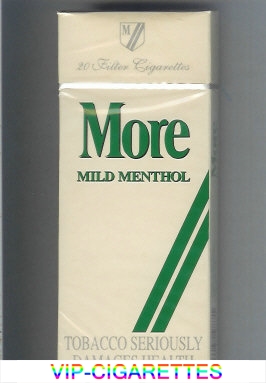 More Mild Menthol 120s cigarettes hard box