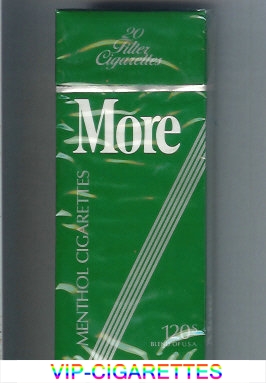 More Menthol 120s cigarettes hard box