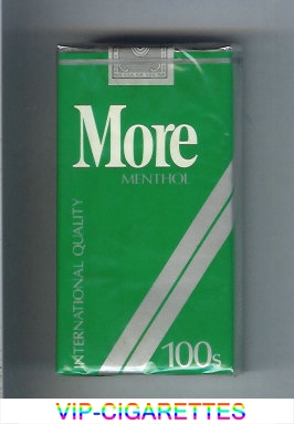 More Menthol 100s cigarettes soft box