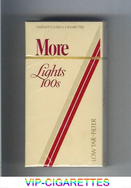 More Lights 100s yellow and red cigarettes hard box