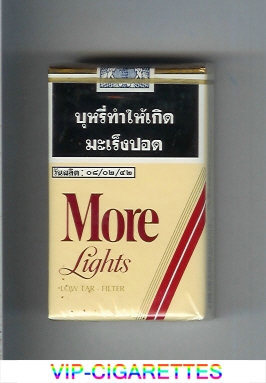 More Lights yellow and red cigarettes soft box