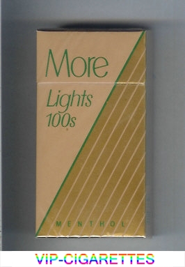 More Lights Menthol brown and gold 100s cigarettes hard box