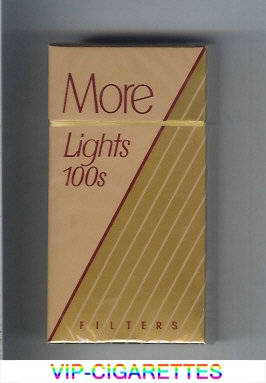 More Lights Filters brown and gold 100s cigarettes hard box