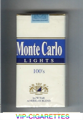 Monte Carlo Lights 100s Low Tar American Blend Cigarettes soft box