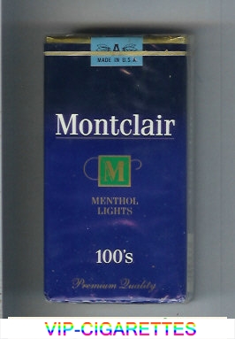 Montclair M Menthol Lights 100s Cigarettes soft box