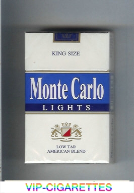 Monte Carlo Lights Low Tar American Blend Cigarettes hard box