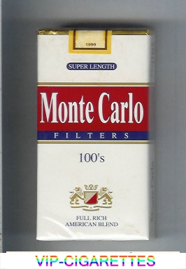 Monte Carlo Filters 100s Full Rich American Blend Cigarettes soft box