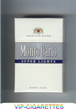 Monte Carlo American Blend Super Lights Cigarettes hard box