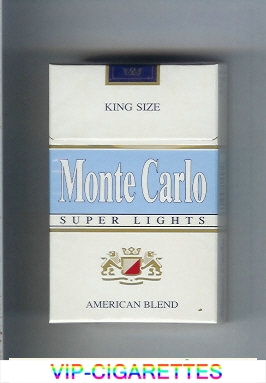 Monte Carlo Super Lights American Blend cigarettes hard box