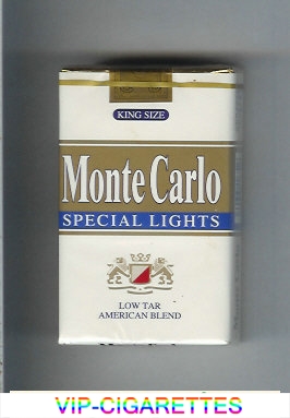 Monte Carlo Special Lights Low Tar American Blend cigarettes soft box