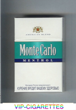 Monte Carlo American Blend Menthol Cigarettes hard box