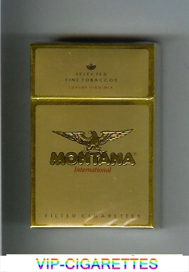 Montana International gold Cigarettes hard box