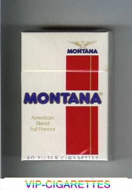 Montana American Blend Full Flavour white and red Cigarettes hard box