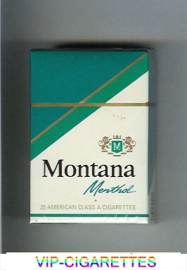 Montana Menthol Cigarettes hard box