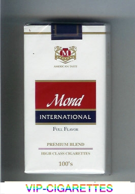 Mond International Premium Blend 100s Full Flavor American Taste cigarettes soft box