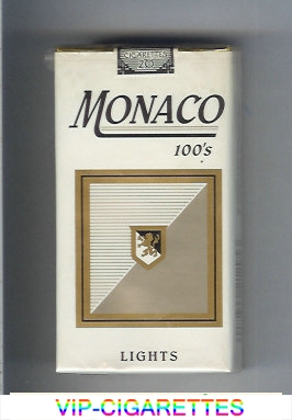 Monaco Lights 100s Cigarettes soft box