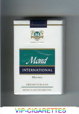 Mond International Premium Blend Menthol American Taste cigarettes soft box