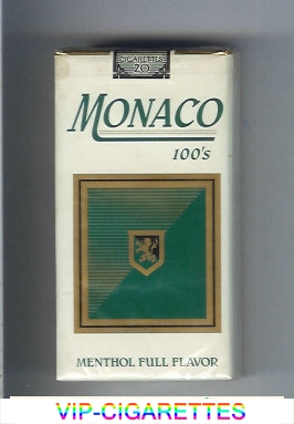 Monaco Menthol Full Flavor 100s Cigarettes soft box