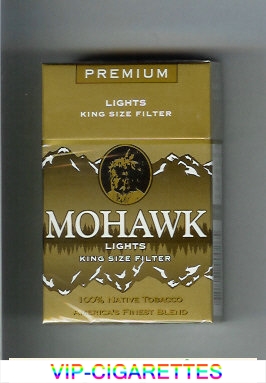 Mohawk Premium Lights King Size Filter Cigarettes hard box