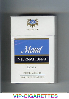 Mond International Premium Blend Lights American Taste cigarettes hard box