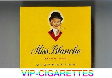 Miss Blanche Extra Mild cigarettes wide flat hard box