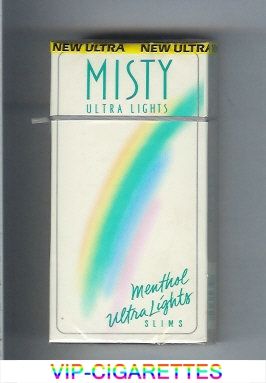 Misty Ultra Lights Menthol Ultra Lights Slims 100s cigarettes hard box