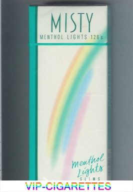 Misty Menthol Lights 120s Slims cigarettes hard box