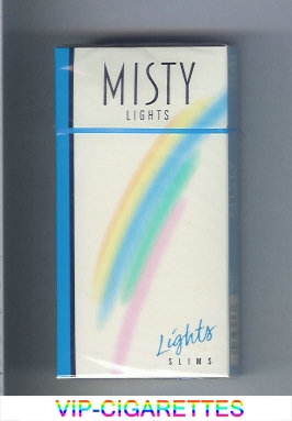 Misty Lights Slims 100s cigarettes hard box