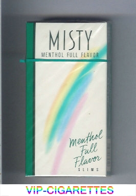 Misty Menthol Full Flavor 100s cigarettes hard box