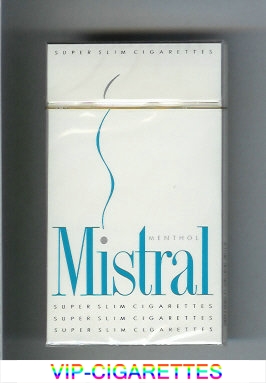 Mistral 100s Menthol Super Slim cigarettes hard box