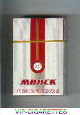 Minsk white and red cigarettes hard box