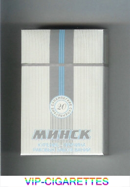 Minsk Superlegkie white and grey cigarettes hard box