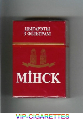 Minsk red cigarettes hard box