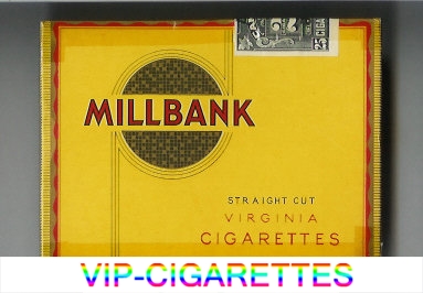 Millbank 25 Straigth Cut Virginia cigarettes wide flat hard box